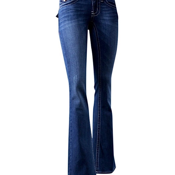 Plastic By Gly Flare Jeans - Picture 1 of 5